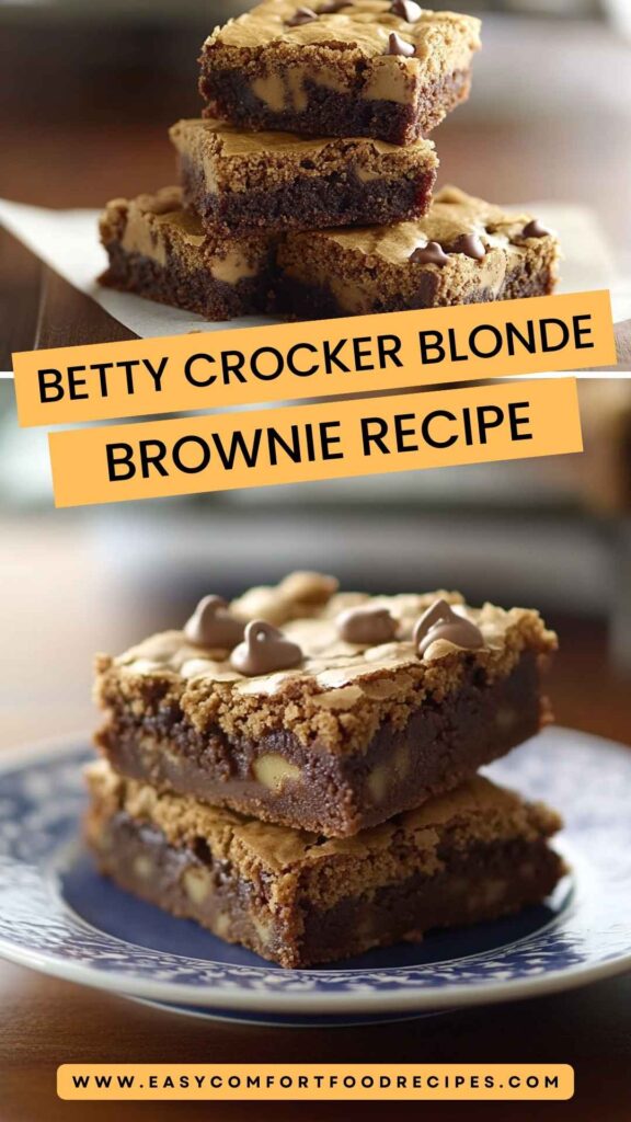 Betty Crocker Blonde Brownie Recipe