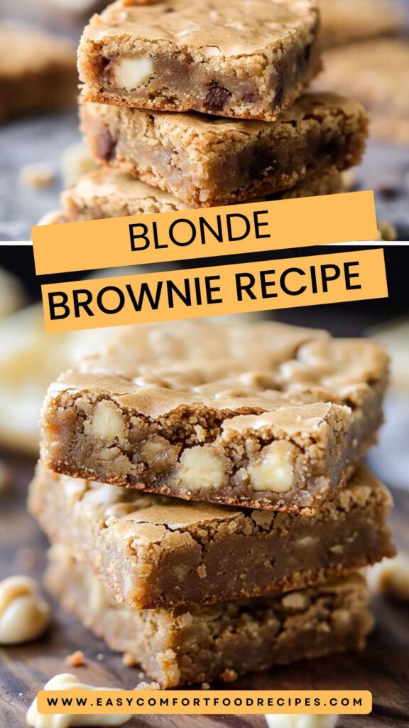 Blonde Brownie Recipe