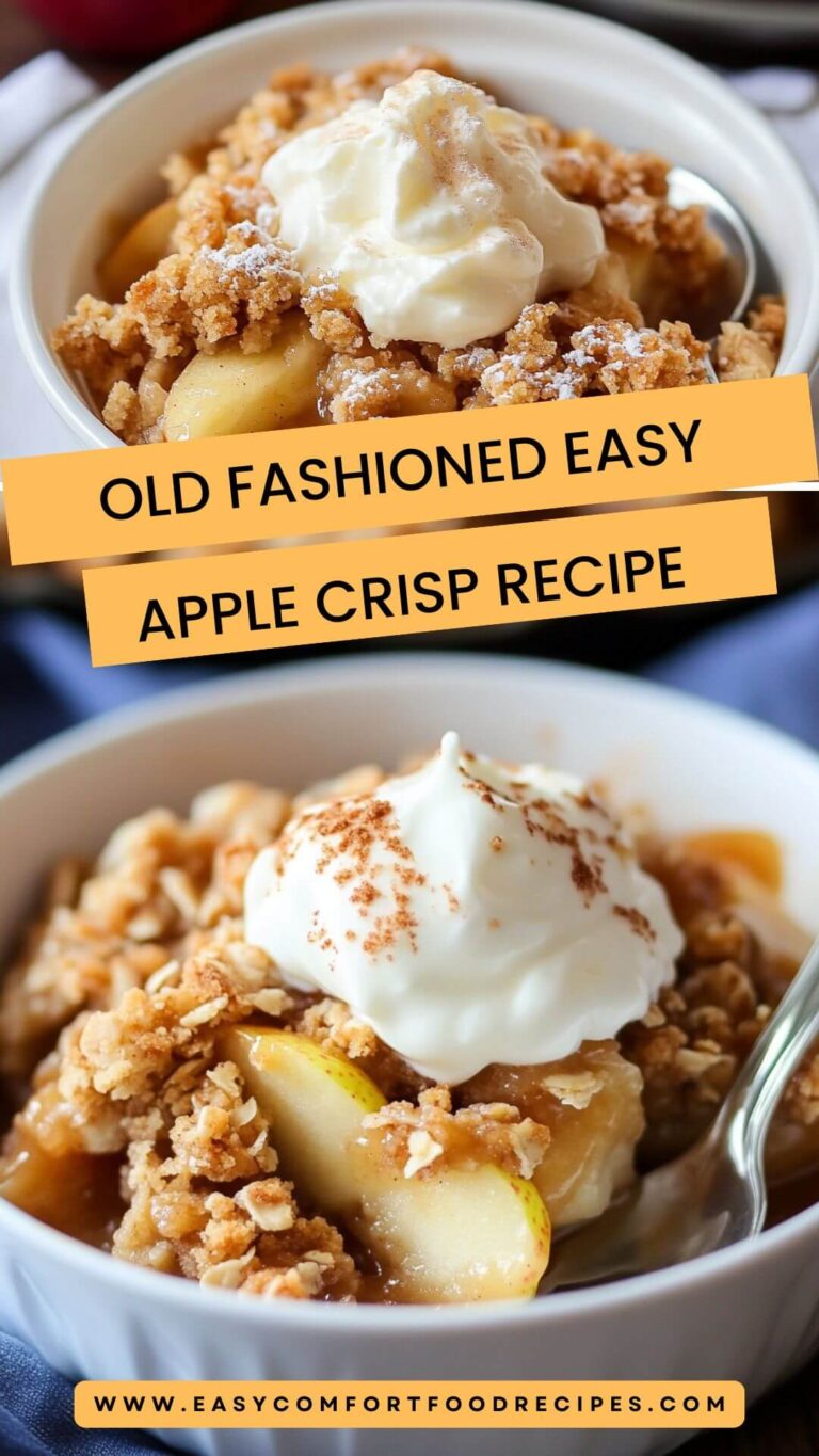 Old Fashioned Easy Apple Crisp Recipe – Easy Comfort Food Recipes