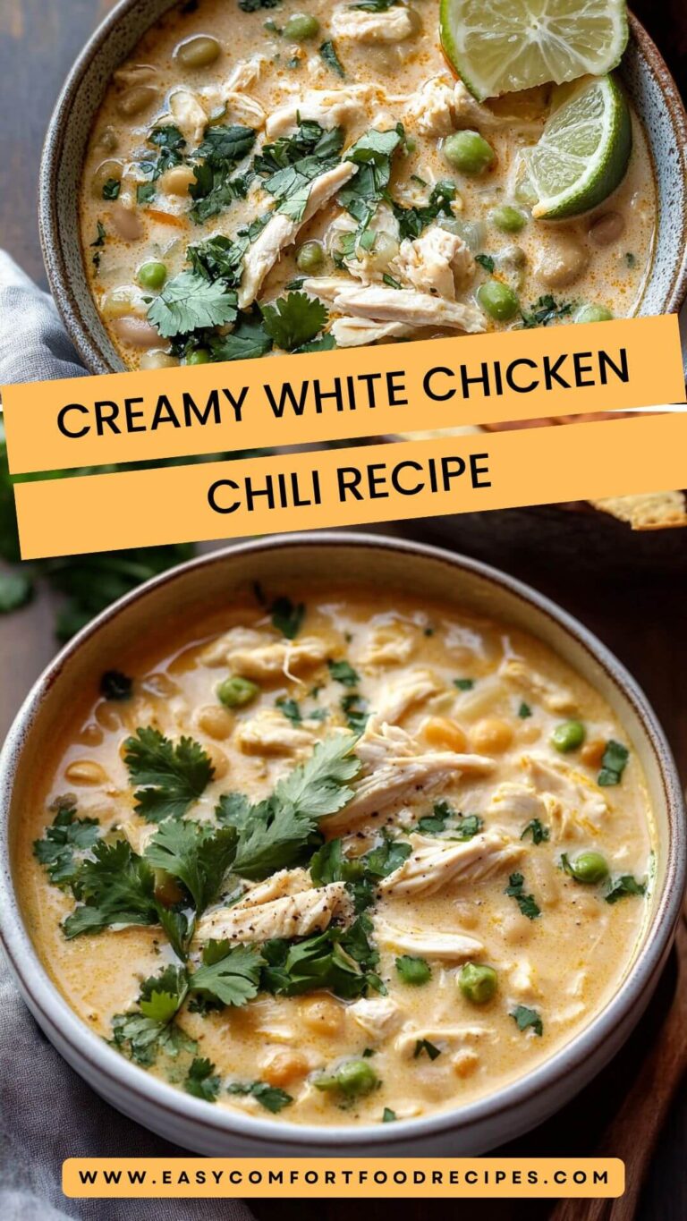 Creamy White Chicken Chili Recipe – Easy Comfort Food Recipes
