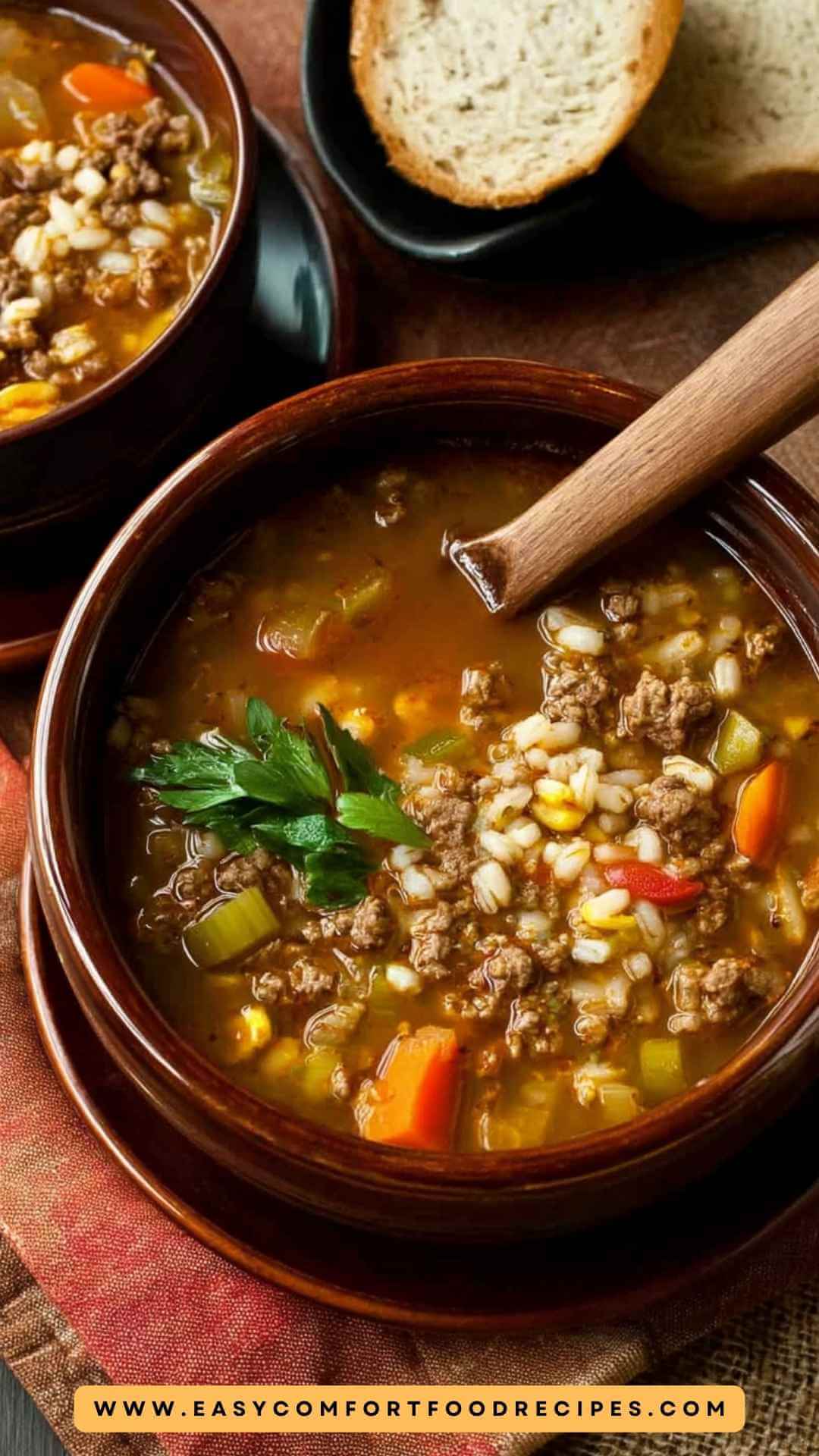 Ground Beef Barley Soup Copycat Recipe