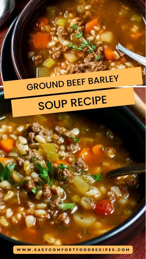 Ground Beef Barley Soup Recipe
