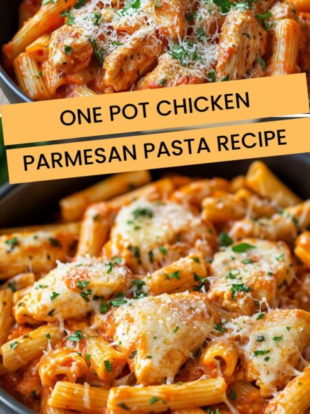 One Pot Chicken Parmesan Pasta Recipe