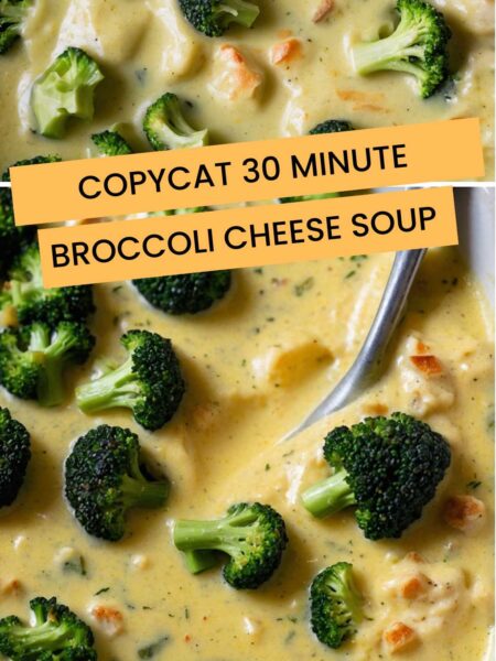 Copycat 30 Minute Broccoli Cheese Soup