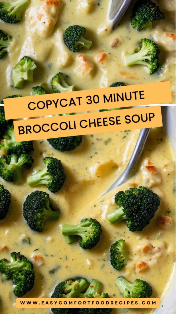 Copycat 30 Minute Broccoli Cheese Soup