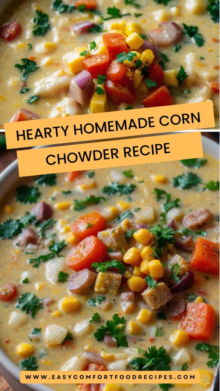 Hearty Homemade Corn Chowder Recipe – Easy Comfort Food Recipes