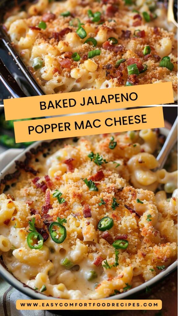 Baked Jalapeno Popper Mac Cheese