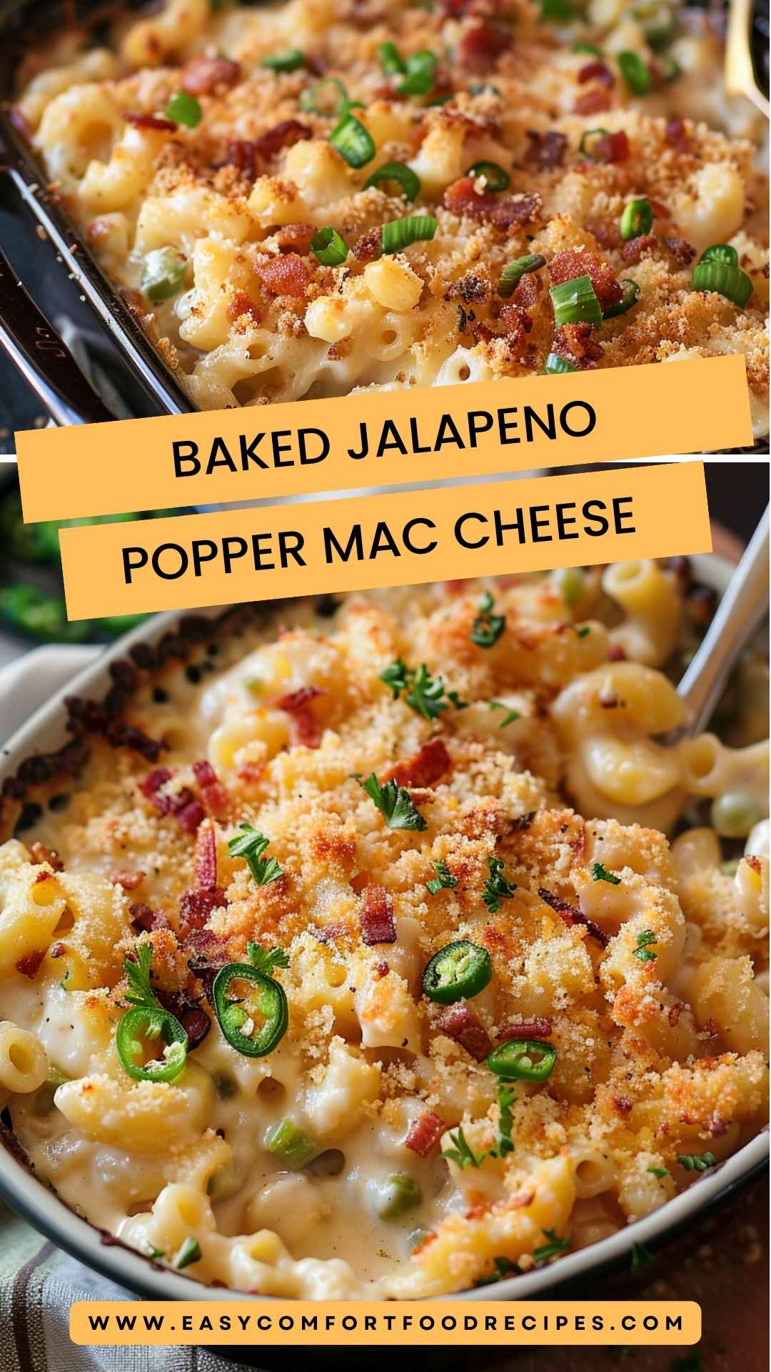 Baked Jalapeno Popper Mac Cheese – Easy Comfort Food Recipes
