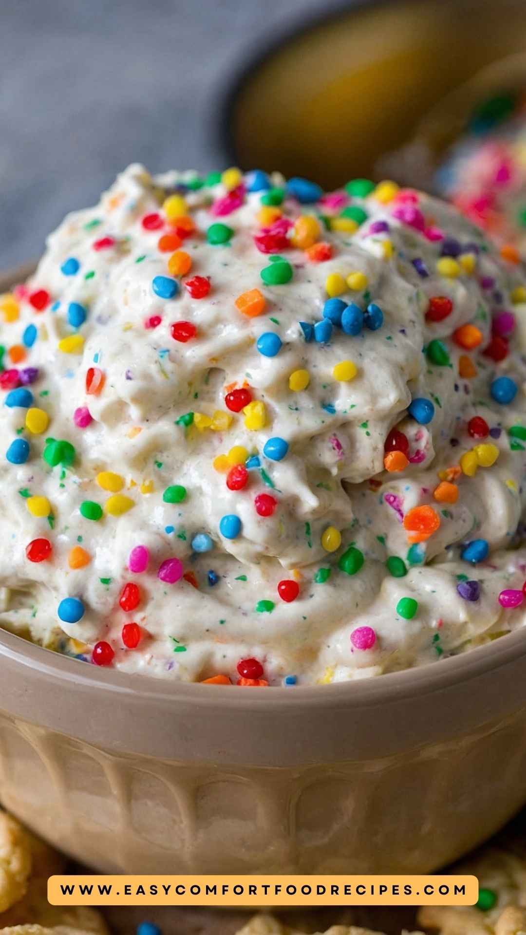 Best Four Ingredient Funfetti Cake Batter Dip