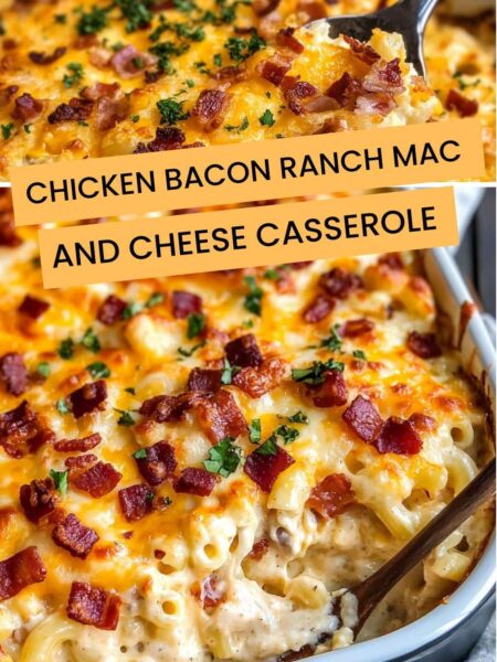 Chicken Bacon Ranch Mac And Cheese Casserole