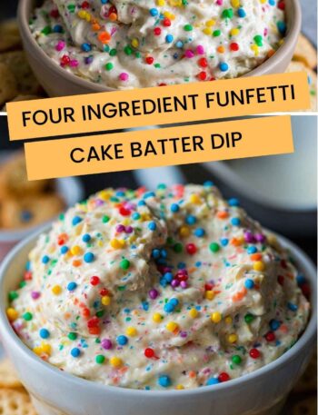Four Ingredient Funfetti Cake Batter Dip
