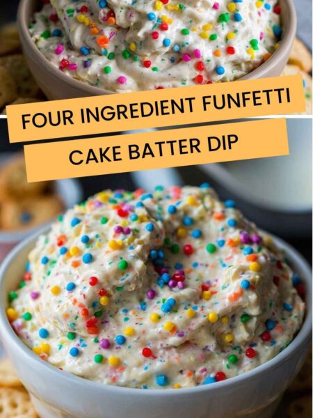 Four Ingredient Funfetti Cake Batter Dip