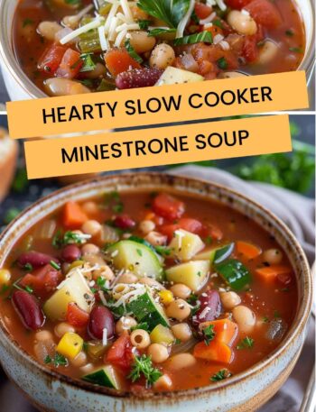Hearty Slow Cooker Minestrone Soup