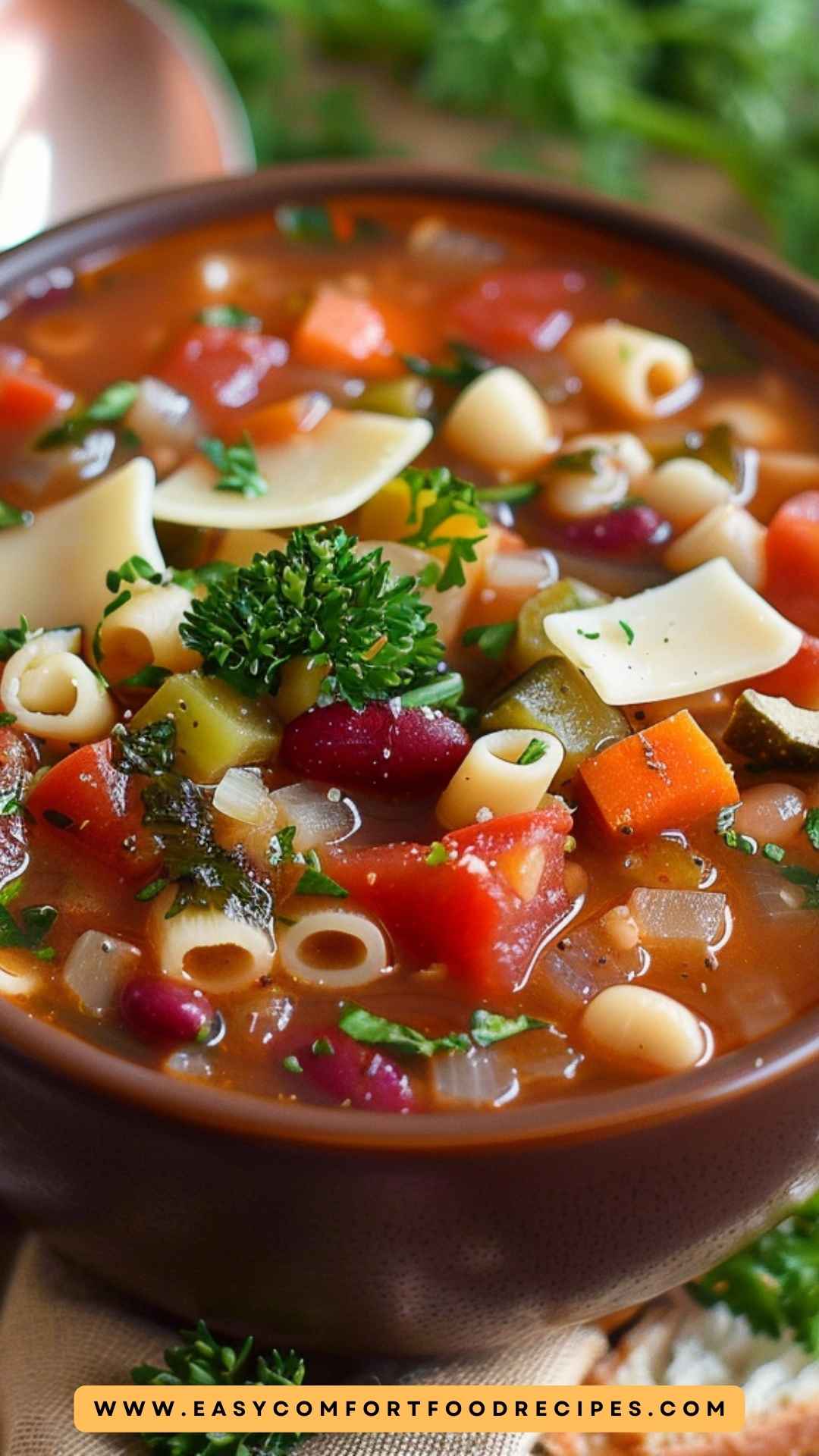 Hearty Slow Cooker Minestrone Soup Copycat Recipe