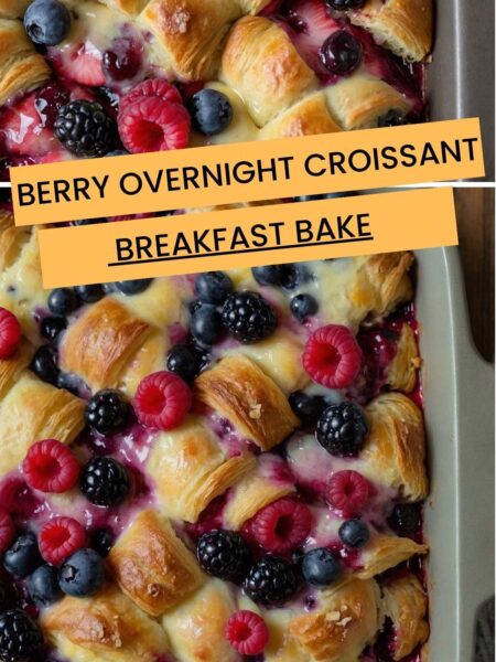 Berry Overnight Croissant Breakfast Bake