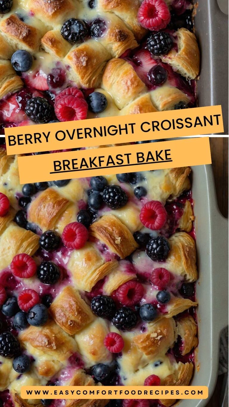 Berry Overnight Croissant Breakfast Bake – Easy Comfort Food Recipes