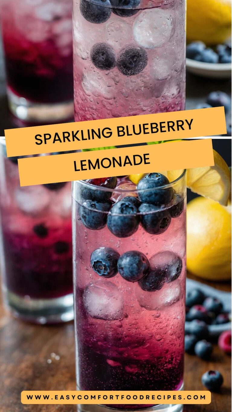 Sparkling Blueberry Lemonade – Easy Comfort Food Recipes