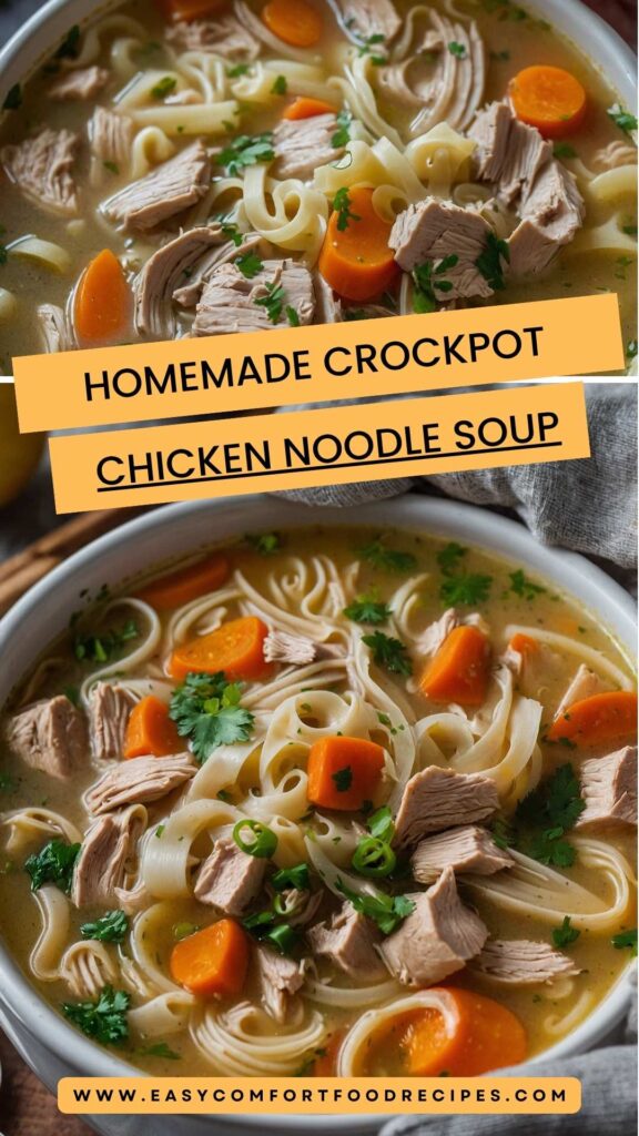 Homemade Crockpot Chicken Noodle Soup