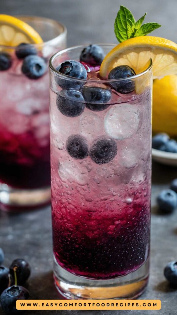 How to make Sparkling Blueberry Lemonade