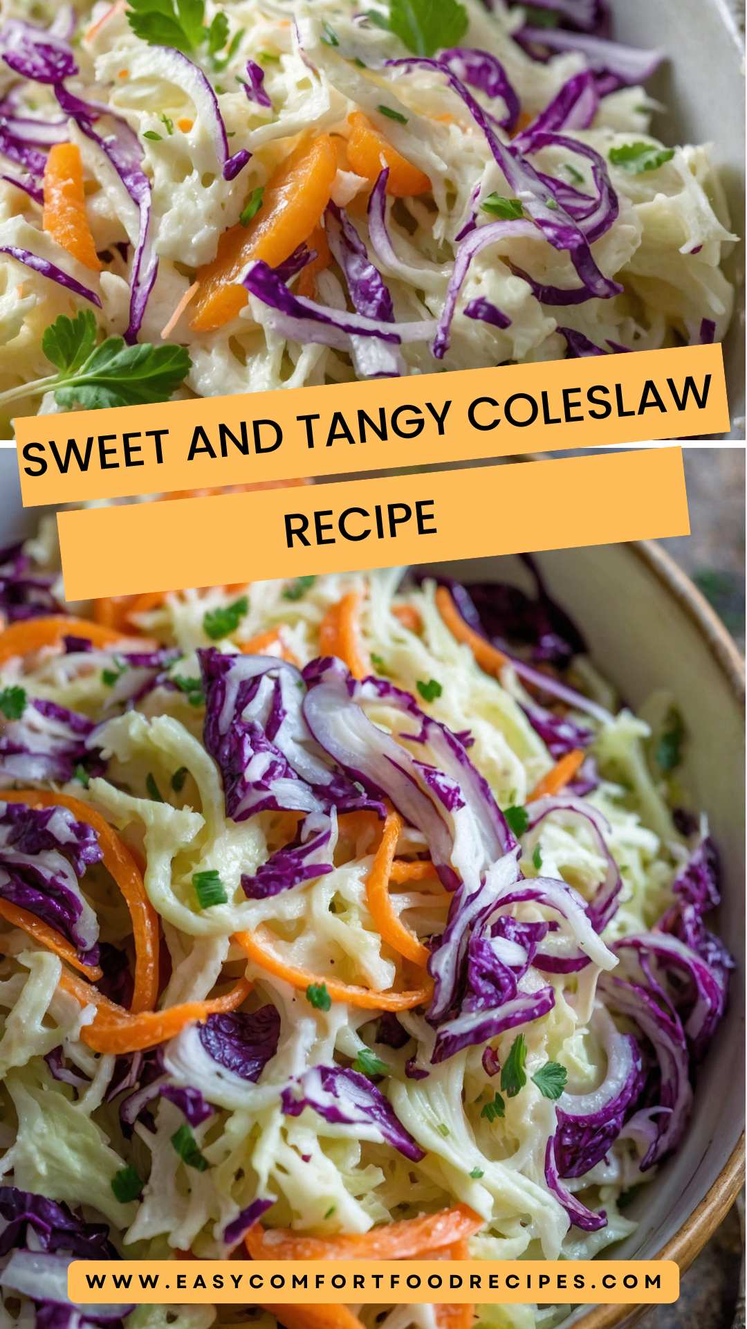 Sweet And Tangy Coleslaw Recipe – Easy Comfort Food Recipes