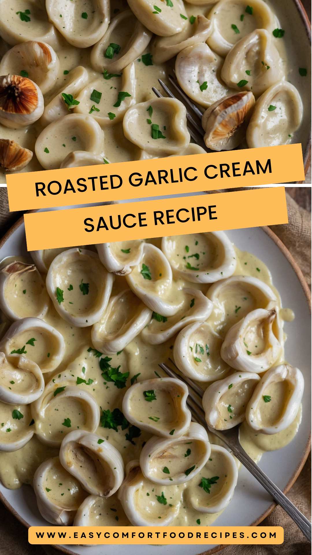 Roasted Garlic Cream Sauce Recipe – Easy Comfort Food Recipes