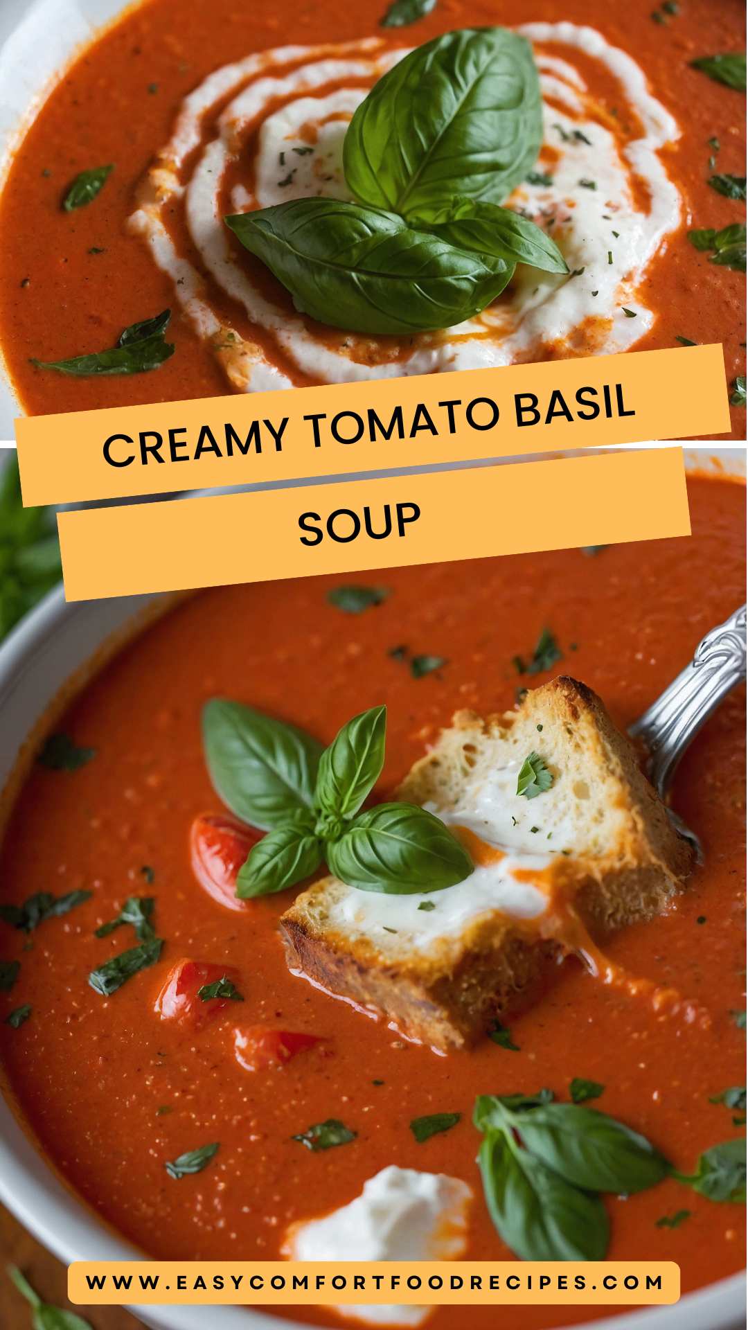 Creamy Tomato Basil Soup – Easy Comfort Food Recipes