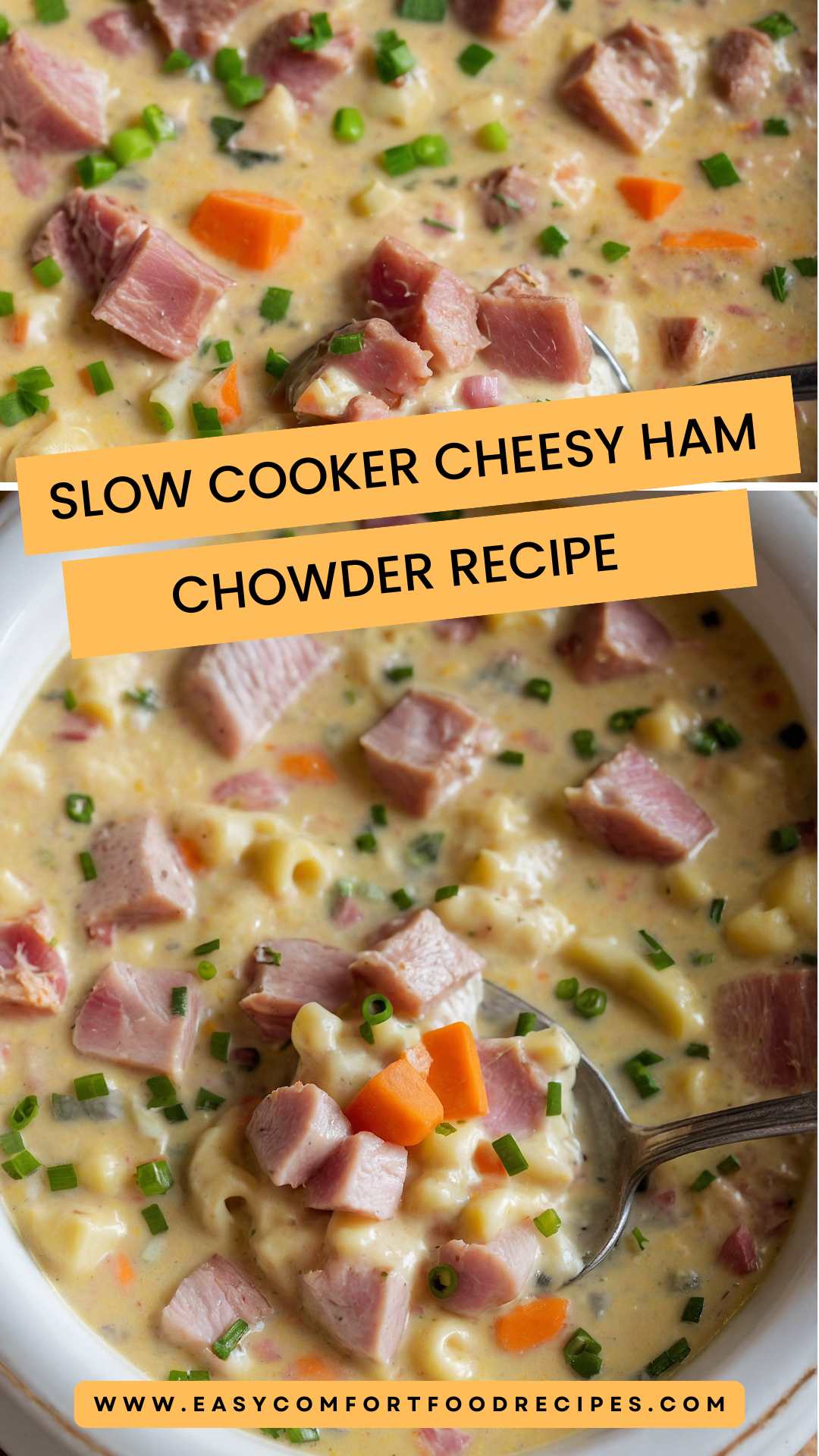 Slow Cooker Cheesy Ham Chowder Recipe – Easy Comfort Food Recipes