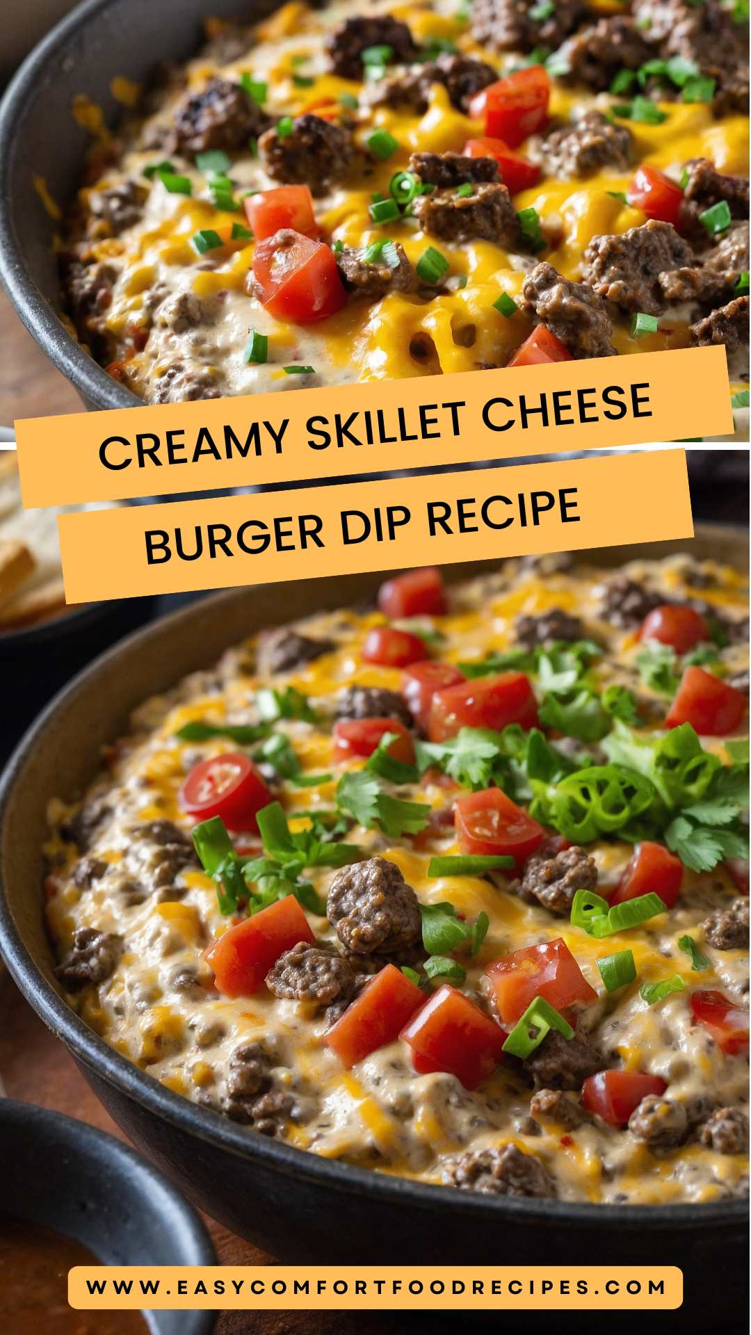 Creamy Skillet Cheeseburger Dip Recipe – Easy Comfort Food Recipes
