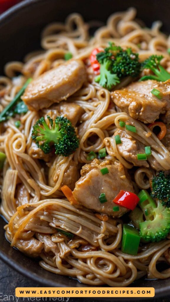 How to make Easy Crockpot Chicken Lo Mein
