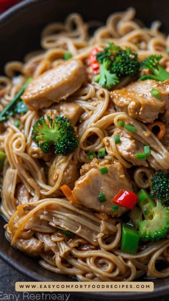 Easy Crockpot Chicken Lo Mein Recipe