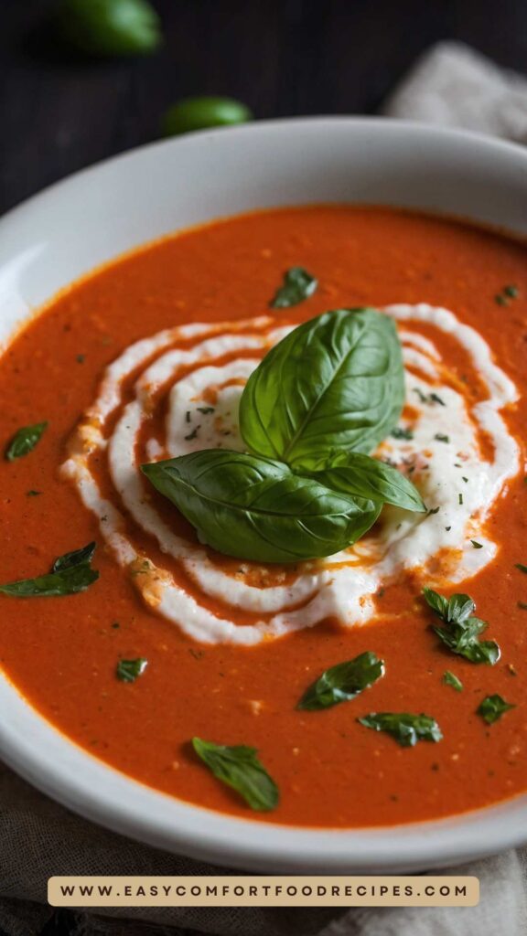 Creamy Tomato Basil Soup Recipe