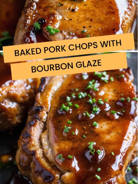 Baked Pork Chops with Bourbon Glaze