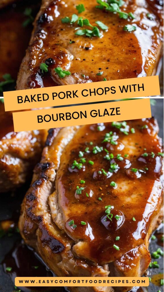 Baked Pork Chops with Bourbon Glaze