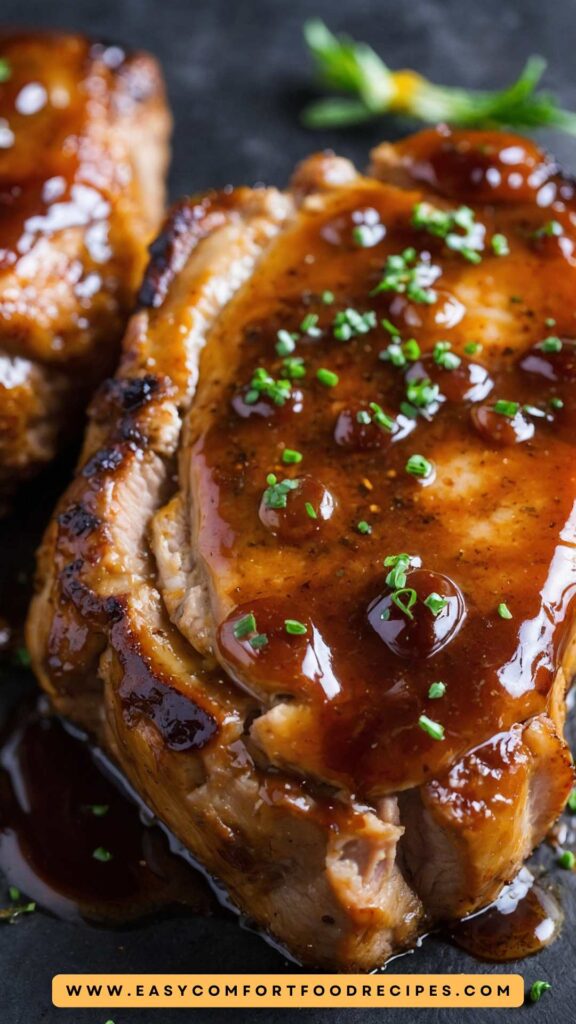 How to make Baked Pork Chops with Bourbon Glaze