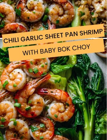 Chili Garlic Sheet Pan Shrimp with Baby Bok Choy