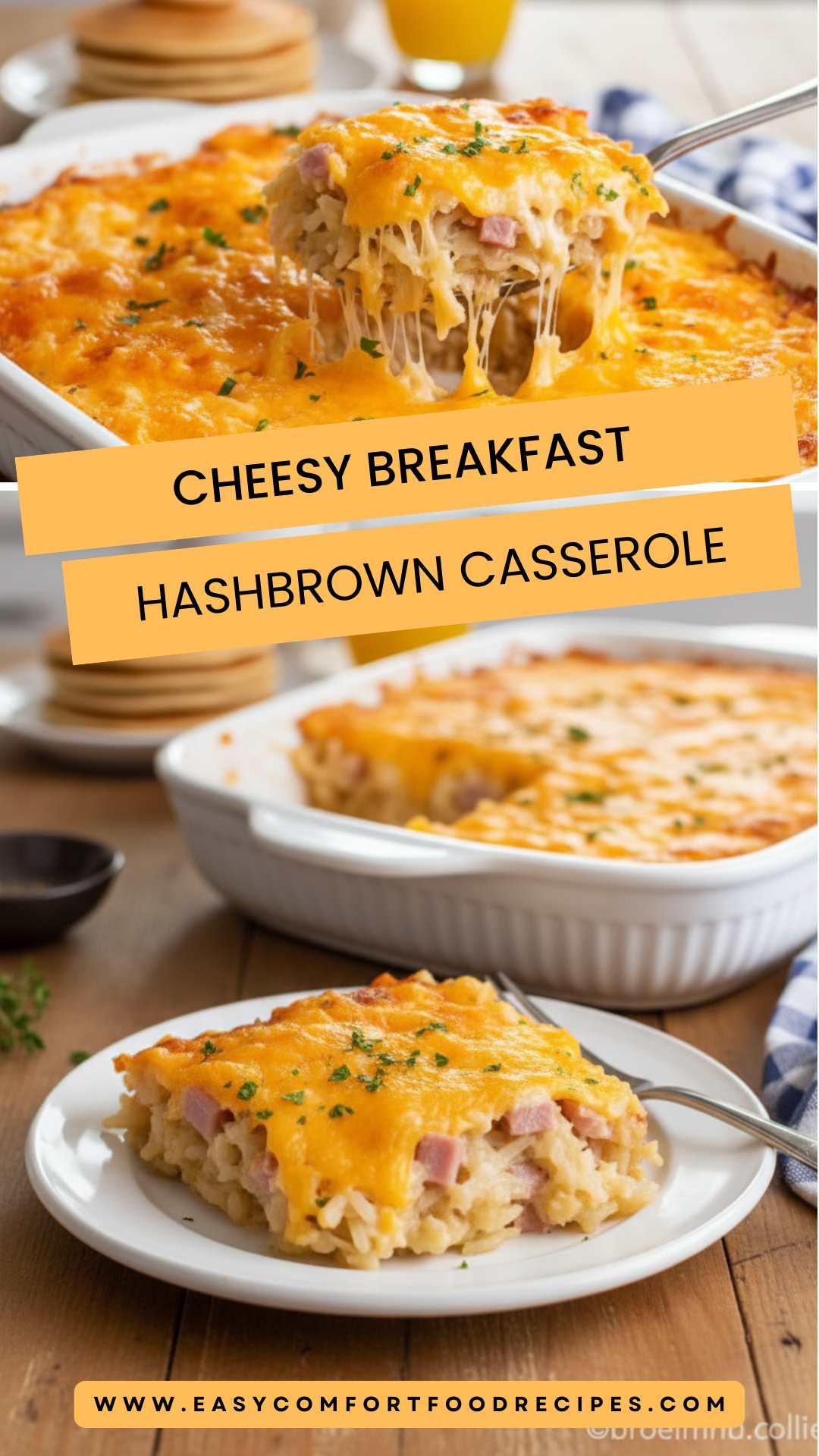 Cheesy Breakfast Hashbrown Casserole – Easy Comfort Food Recipes