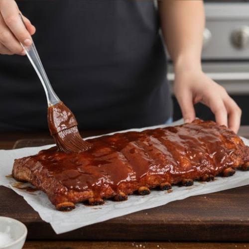 Step 6: Apply BBQ Sauce Step 6: Apply BBQ Sauce