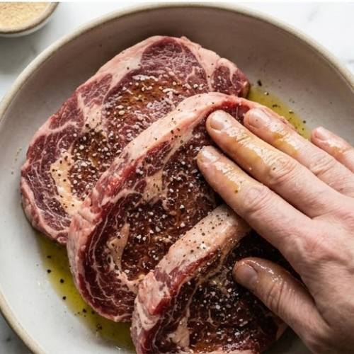 Step 2: Massage the Steaks Step 2: Massage the Steaks