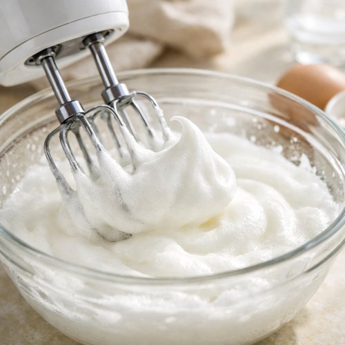 Step 4: Whip Your Egg Whites to Medium Peaks