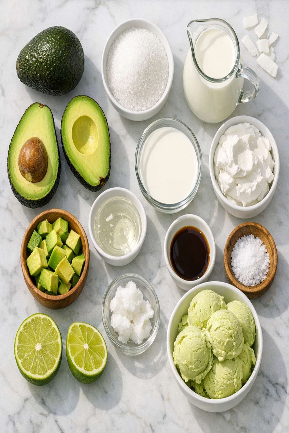 Avocado Ice Cream Recipe ingredients