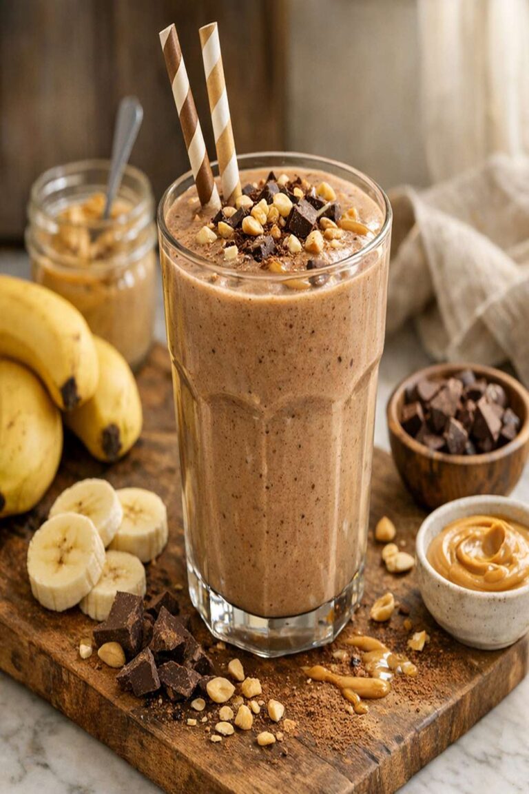 Banana Chocolate Peanut Butter Smoothie Recipe