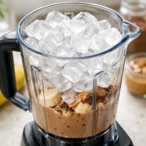 Step 4: Top with Ice and Blend