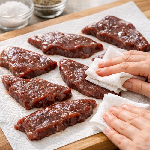 Step 2: Pat Dry and Season Properly